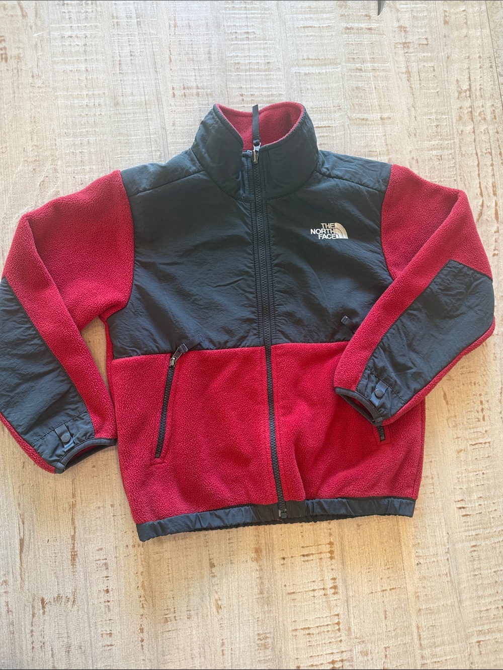 The North Face Kids Red and Black Fleece Pullover